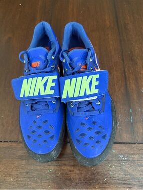 Nike Zoom Rotational Blue Sneakers with Neon Yellow NIKE Strapr